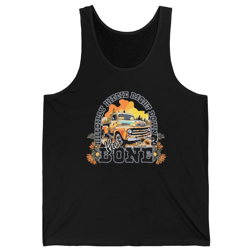 Retro Desert Truck Hippie Hillbilly Western Country Cowgirl Unisex Jersey Tank