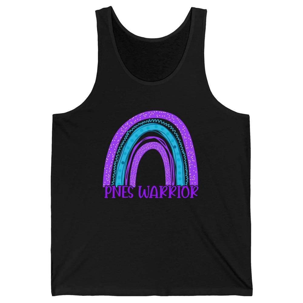 Psychogenic Non-epileptic Seizures PNES Purple Teal Rainbow Unisex Jersey Tank