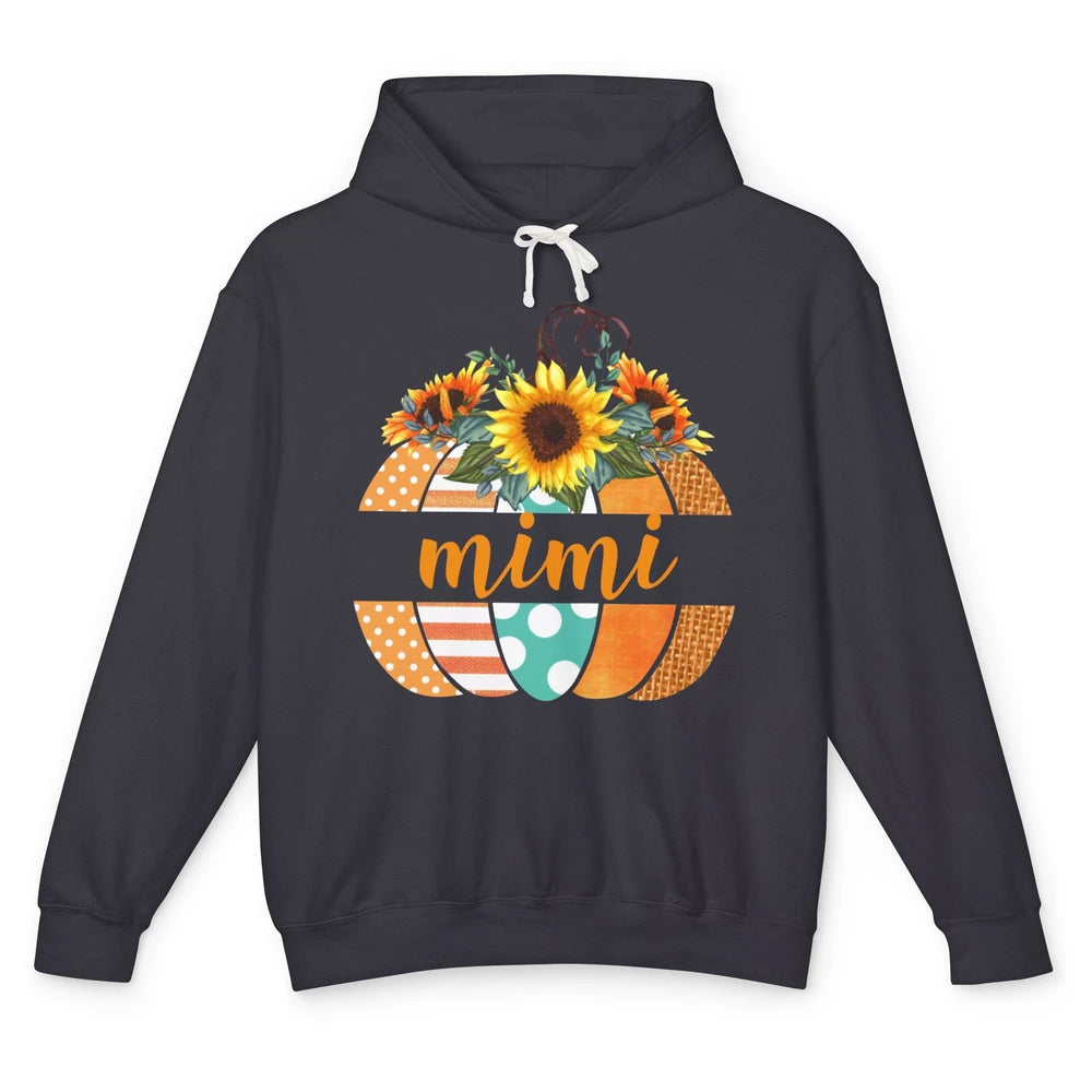 Mimi Sunflower Pumpkin Welcome Fall Halloween Grandma Gift Unisex Lightweight Hoodie