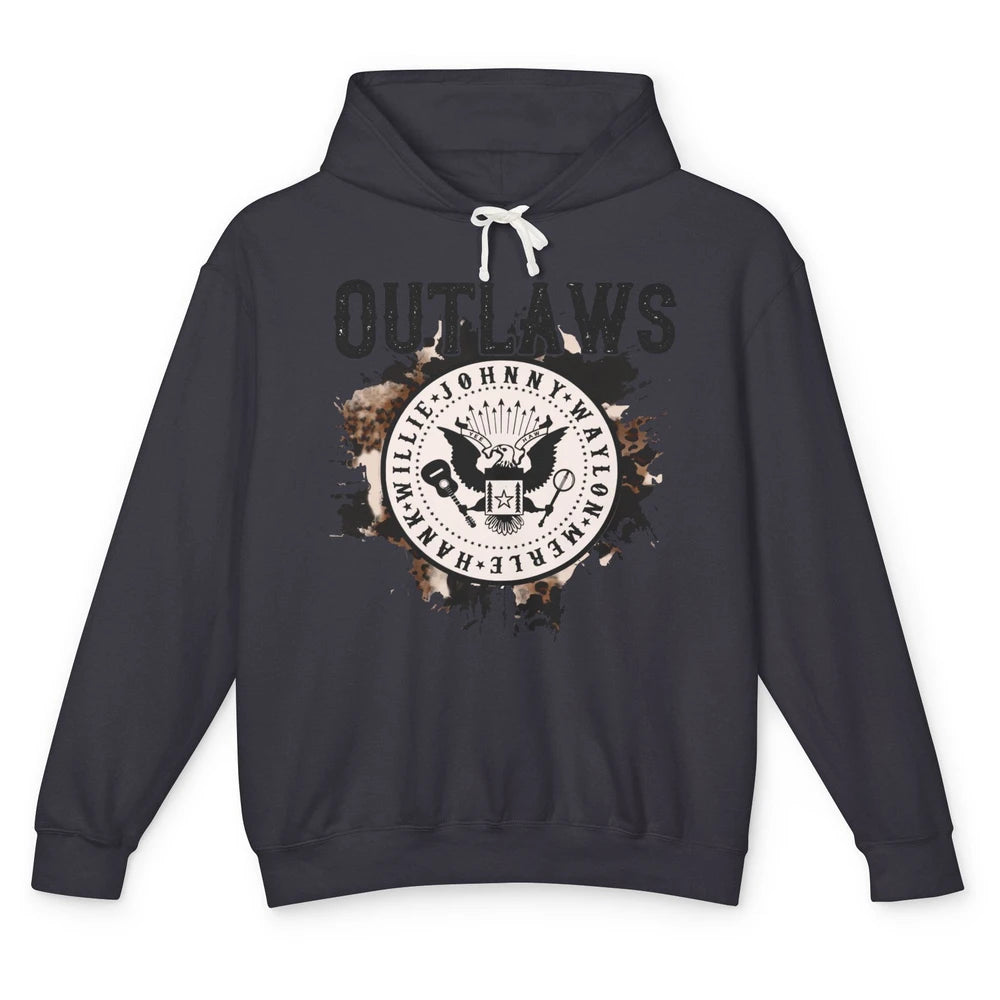 Retro Cowboy Bird Outlaws Western Country Music Cowgirl Unisex Lightweight Hoodie