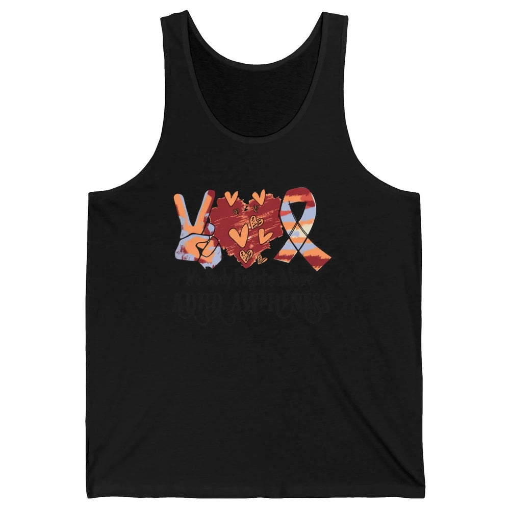 ADHD Awareness Nobody Fights Alone Support ADHD Warrior Unisex Jersey Tank