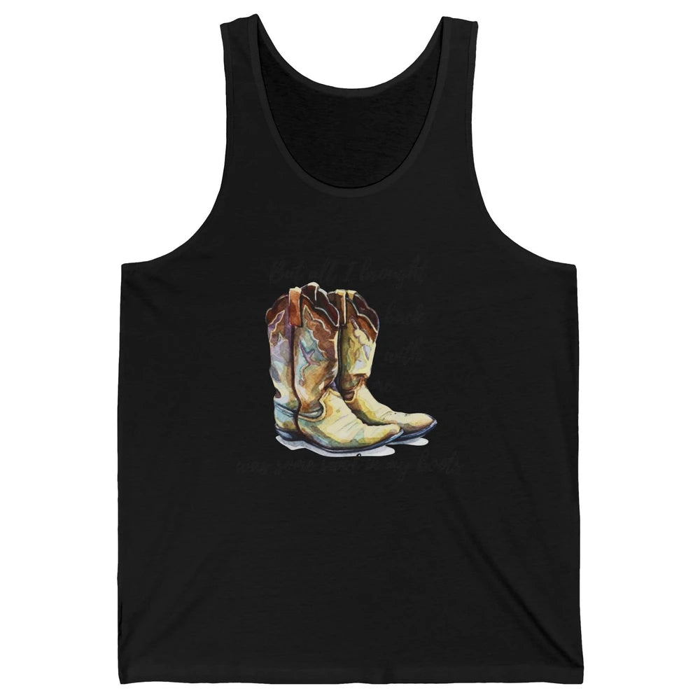 Retro Leopard Sand In My Boot Western Country Cowgirl Cowboy Unisex Jersey Tank