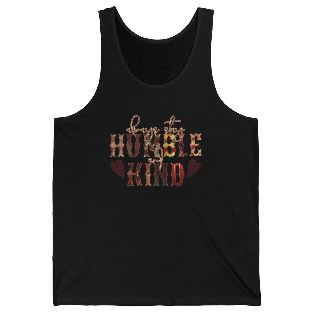 Retro Always Stay Humble And Kind Turquoise Western Country Unisex Jersey Tank