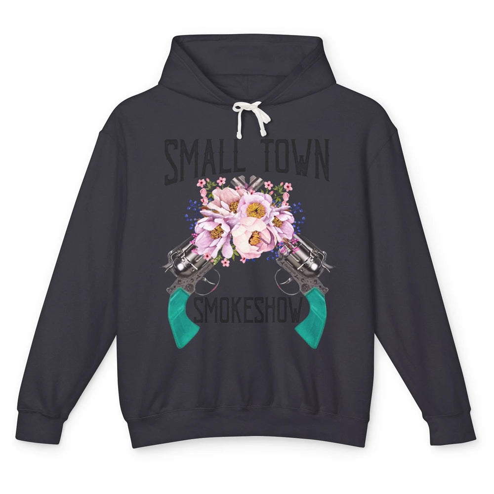 Retro Floral Cowgirl Small Town Smokeshow Western Country Unisex Lightweight Hoodie