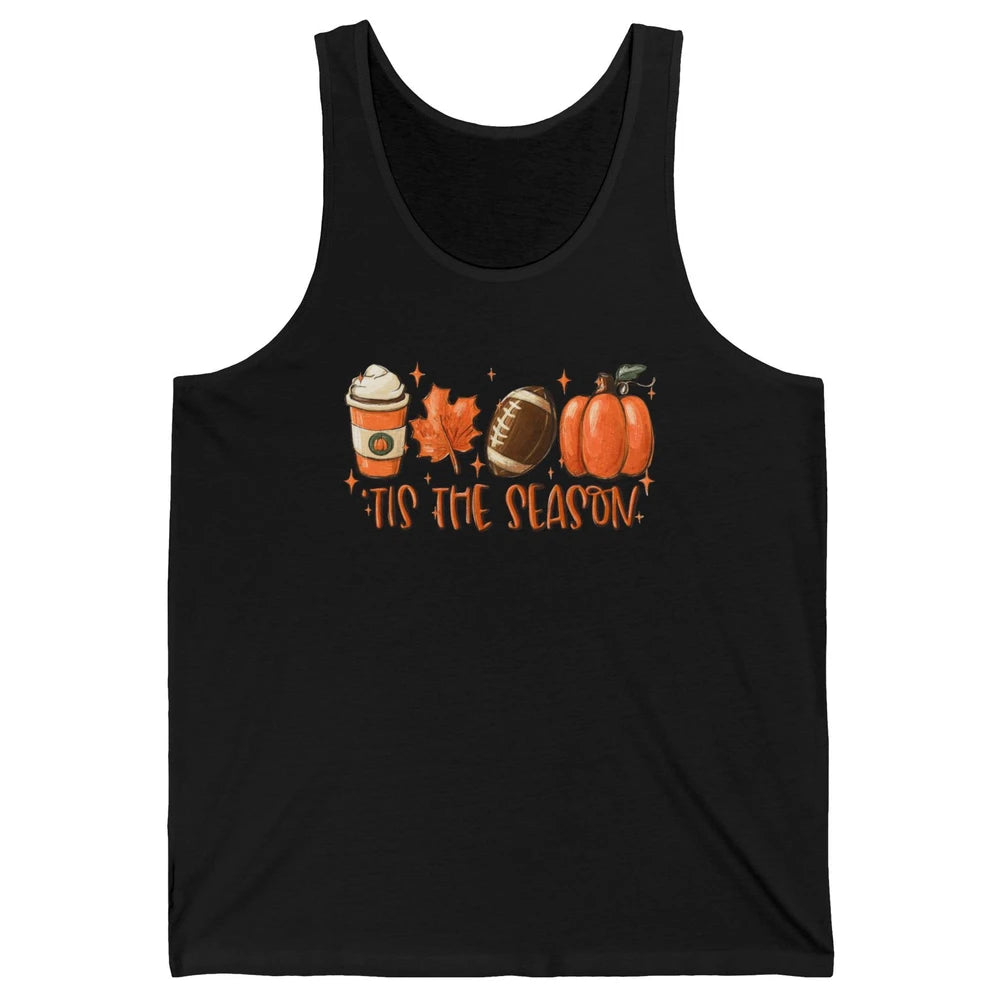 Pumpkin Spice Football Tis The Season Fall Thanksgiving Gift Unisex Jersey Tank