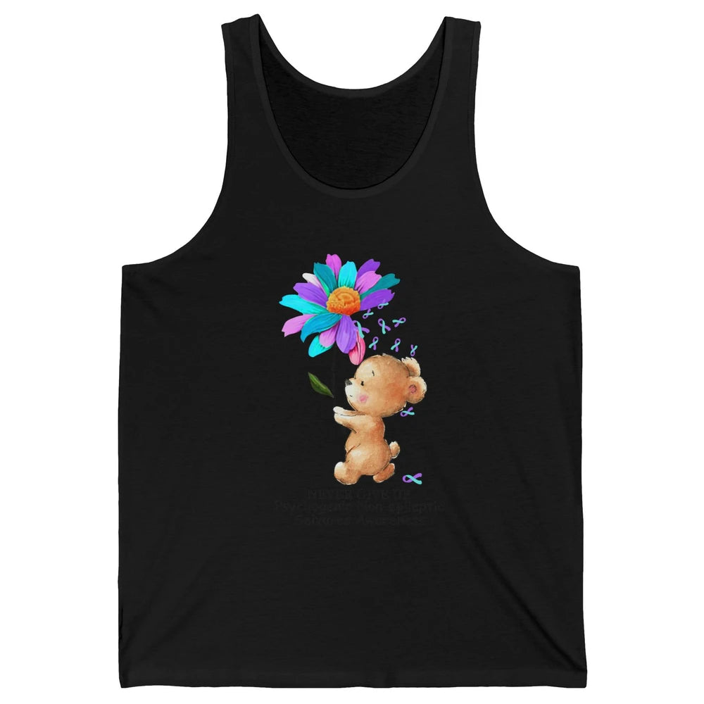 PNES Awareness Purple Teal Ribbon Sunflower Baby Elephant Unisex Jersey Tank