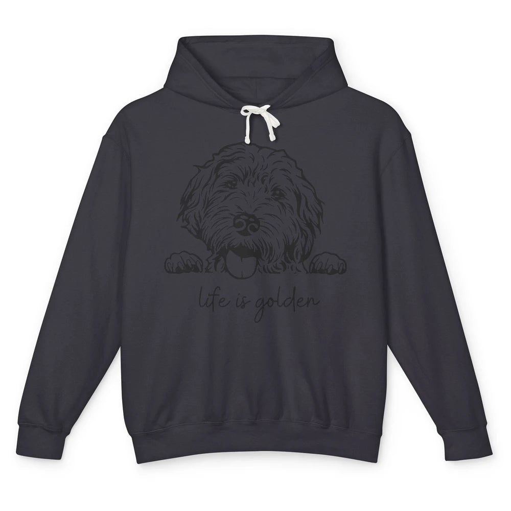 Life is Golden Dog Mom Goldendoodle Mama Mother's Day Gift Unisex Lightweight Hoodie
