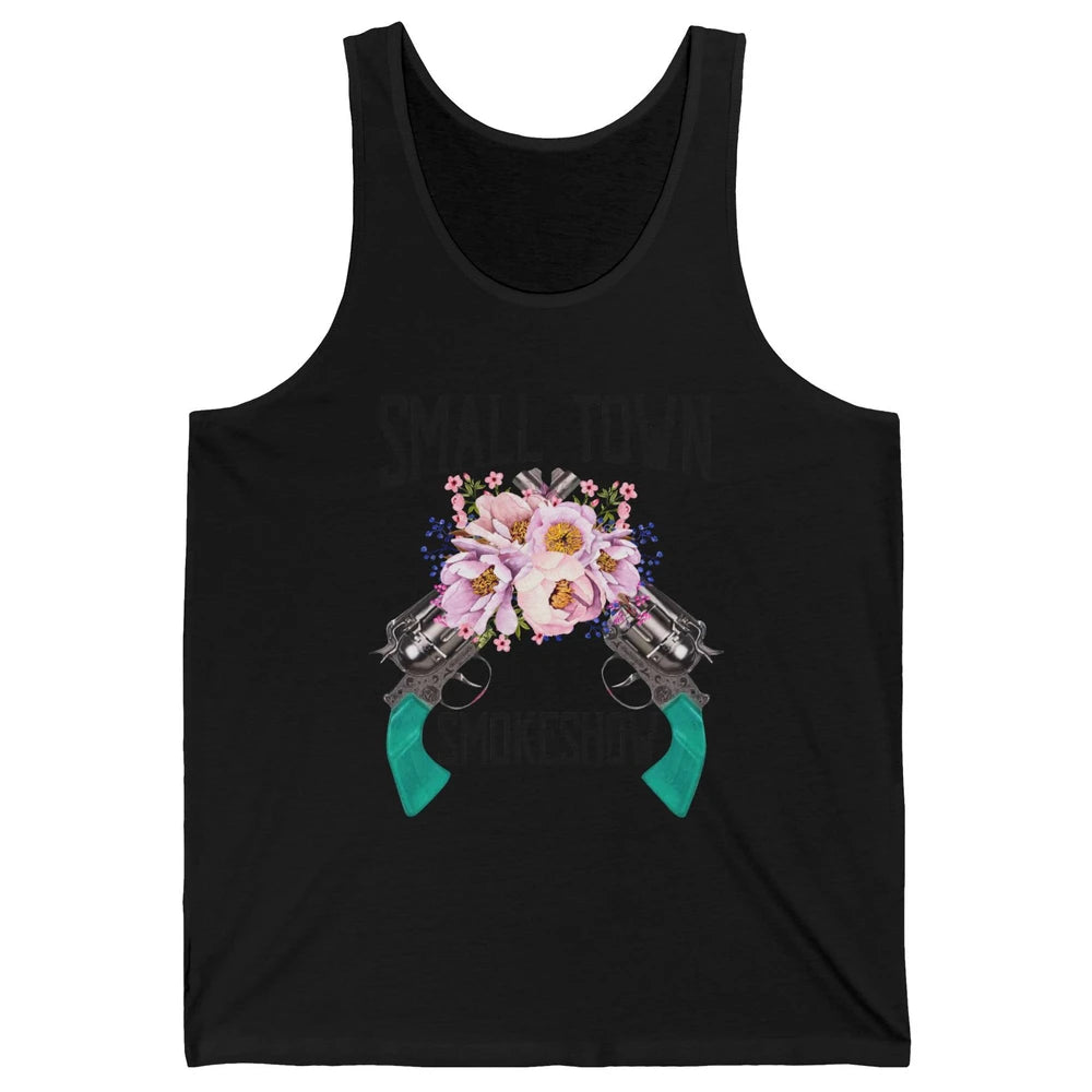 Retro Floral Cowgirl Small Town Smokeshow Western Country Unisex Jersey Tank