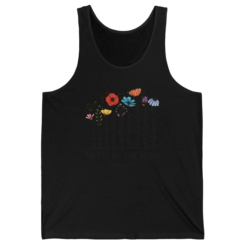Flower Christian Fruits Of The Spirit Bible Verse Religious Unisex Jersey Tank