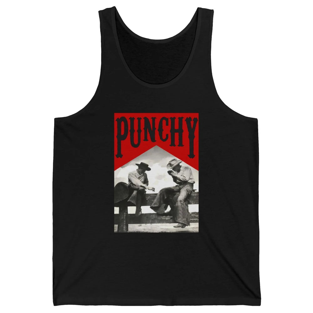 Retro Punchy Cowboy Killer Western Country Cowgirl Gift Unisex Jersey Tank