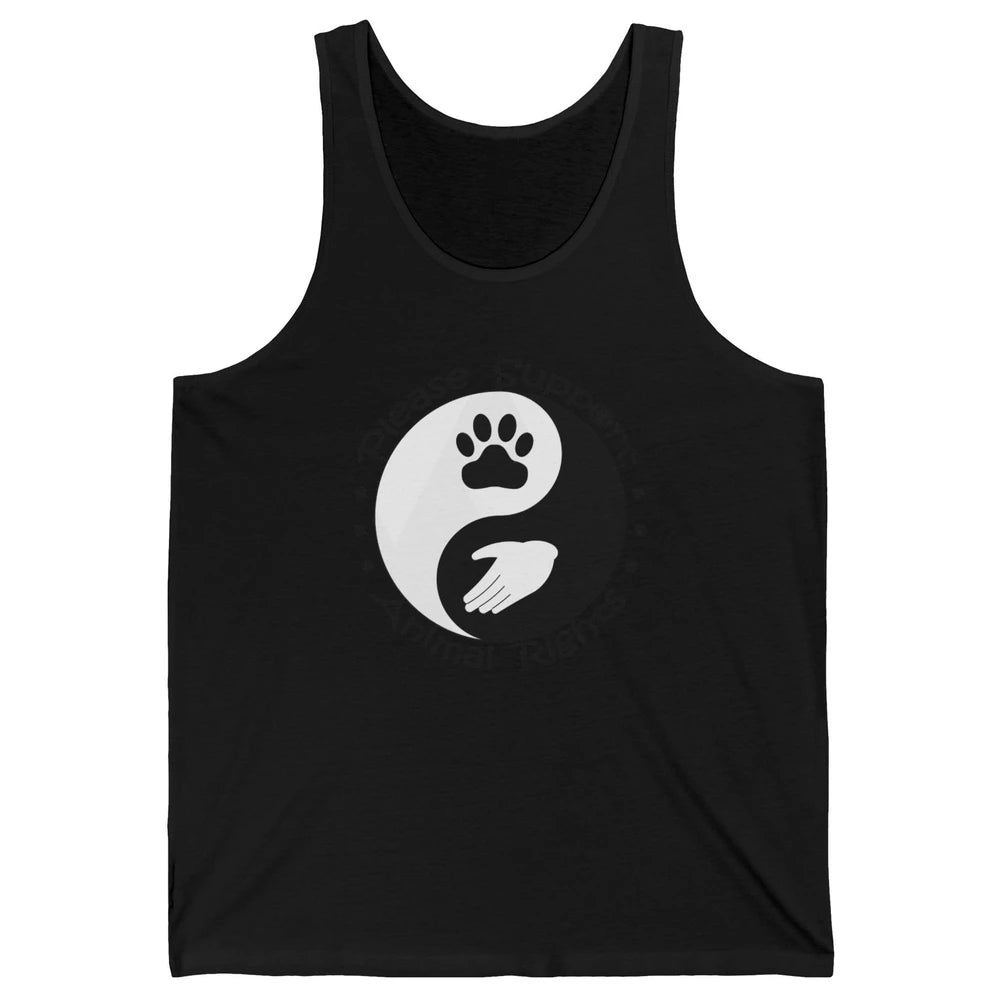 Please Support Animal Rights Pet Rescuer Paw Yin Yang Adopt Unisex Jersey Tank