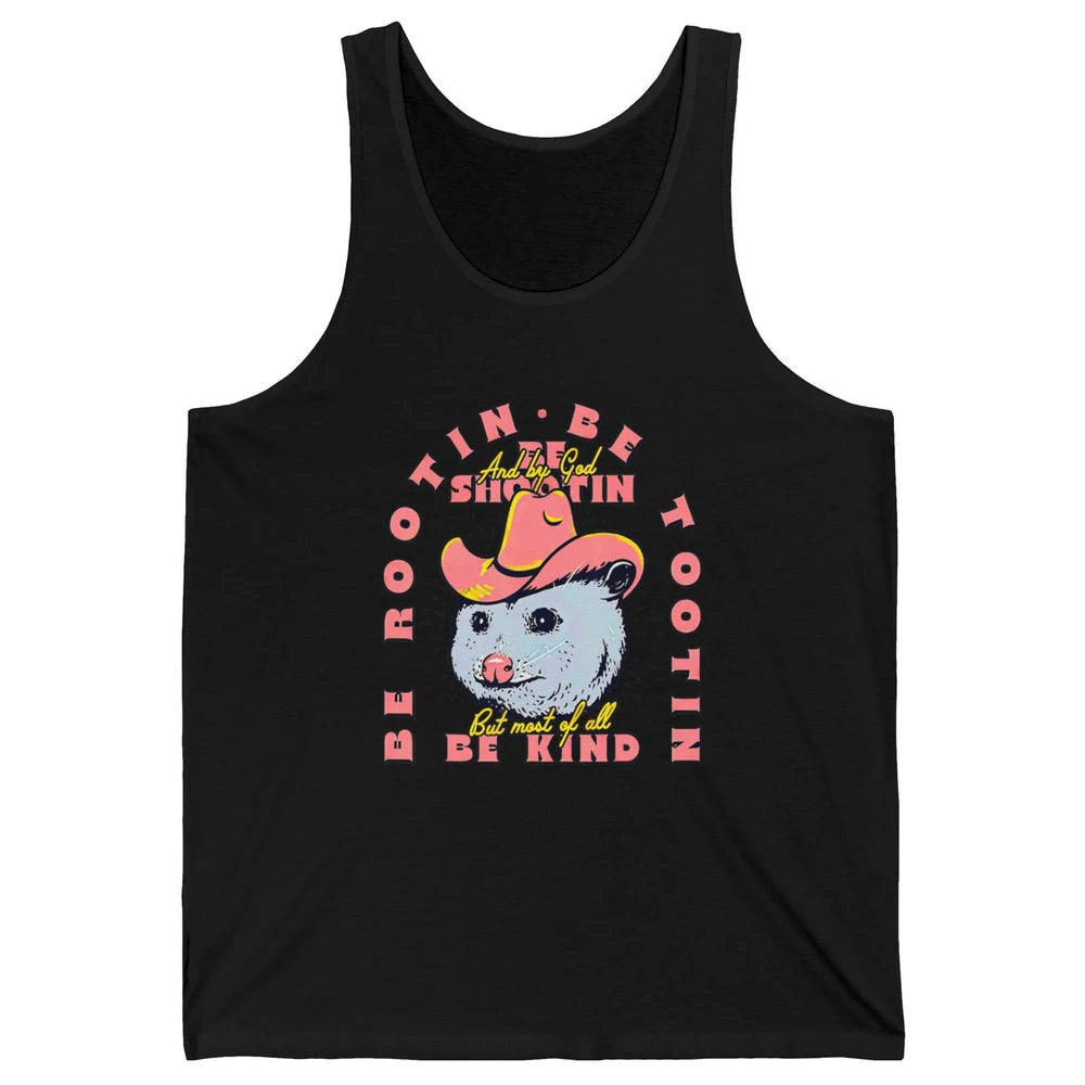 Opossum Be Rootin Tootin Funny Raccoon Street Wild Animal Unisex Jersey Tank