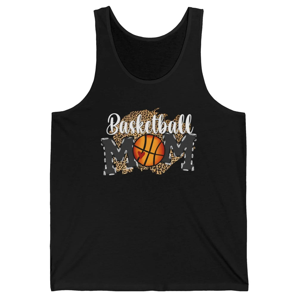Leopard Basketball Mom Proud Basketball Players Mom Gift Unisex Jersey Tank