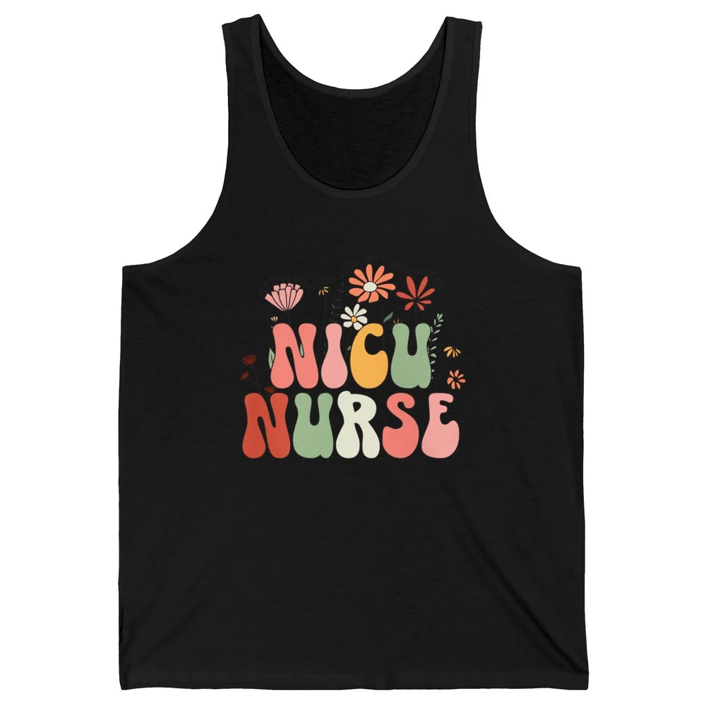 NICU Nurse Wildflower Neonatal Nurse Baby Nurse Appreciation Unisex Jersey Tank