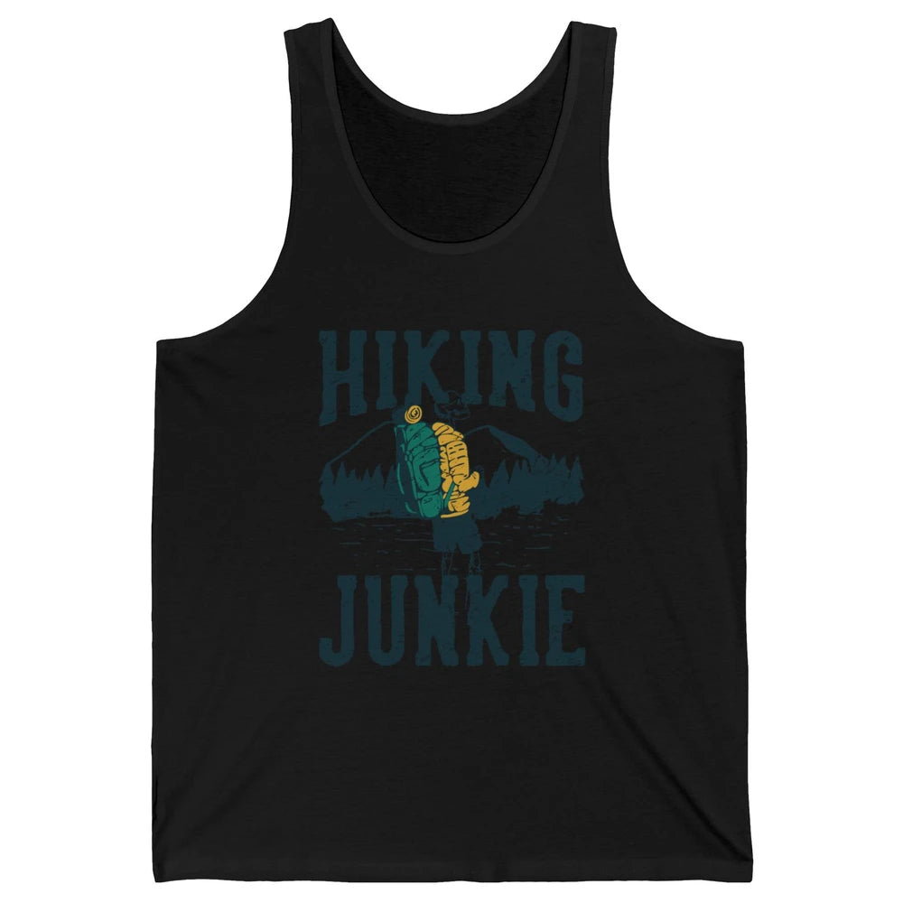 Retro Mountain Hiking Junkie Skeleton Nature Exploring Hiker Unisex Jersey Tank