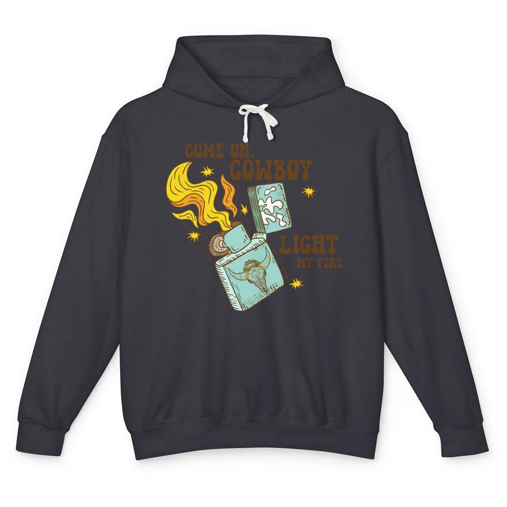 Retro Cowgirl Just Smile And Say God Bless Western Desert Unisex Lightweight Hoodie