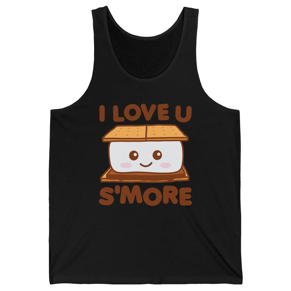 Funny Camping I Love You Smore Pun Camper Campfire Retro Unisex Jersey Tank