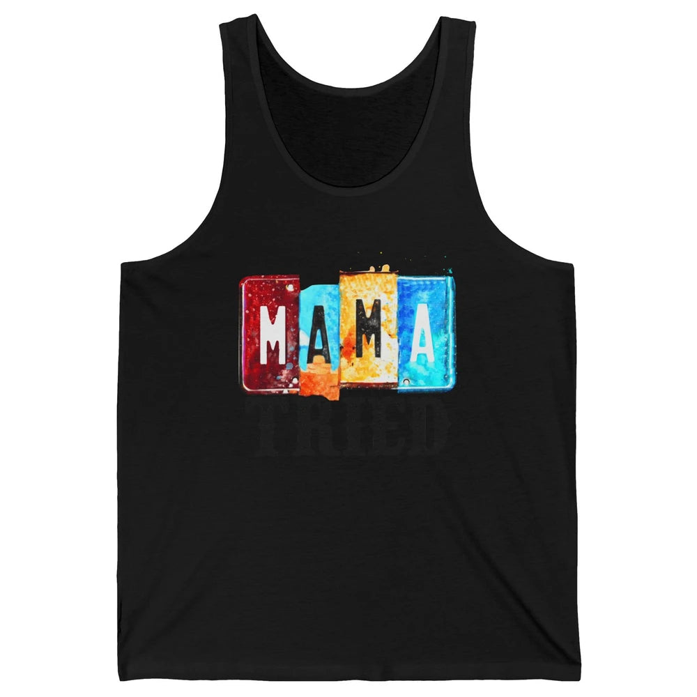 Retro Mama Tried Beer Mama Western Country Mama Cowgirl Gift Unisex Jersey Tank