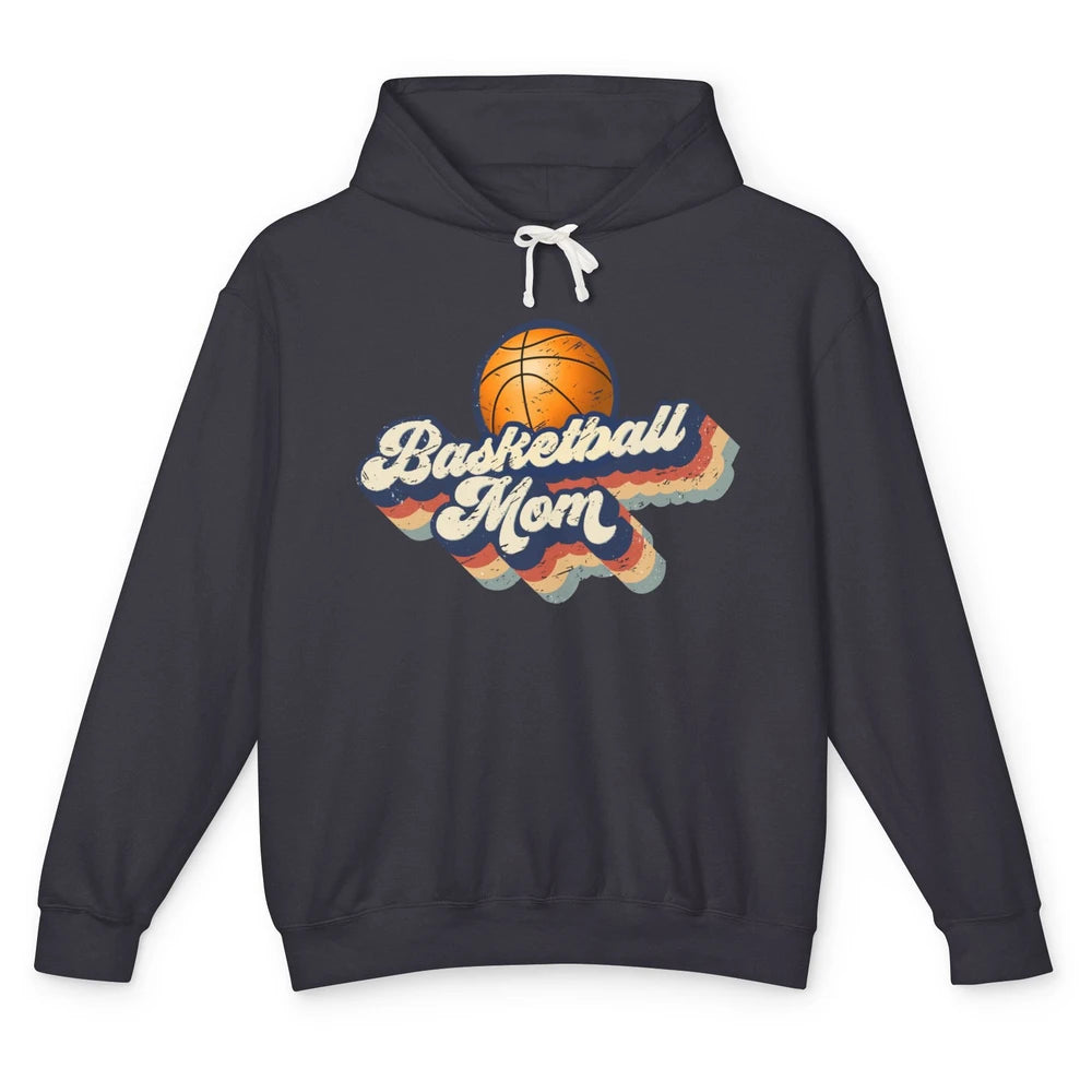 Retro Basketball Mom Basketball Players Mom Mothers Day Gift Unisex Lightweight Hoodie