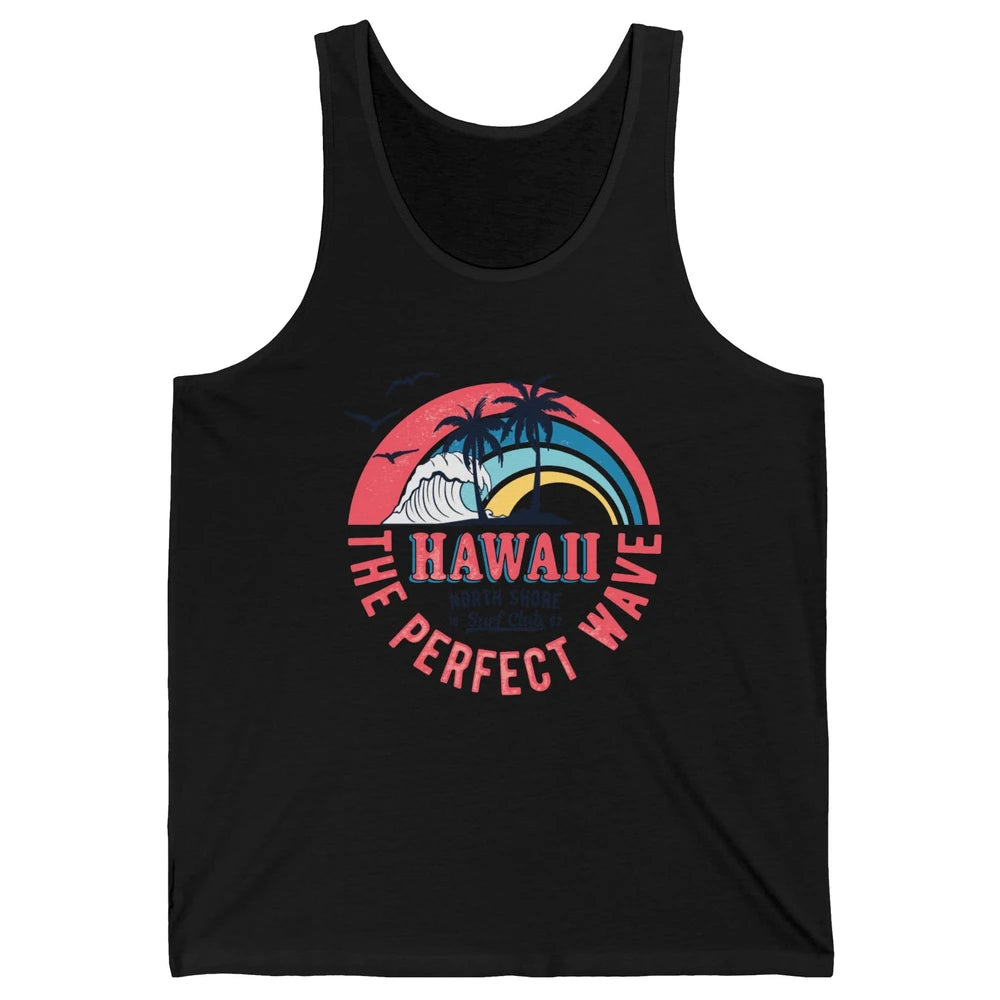 Retro Hawaii North Shore Surf Club Beach Palms Vintage 1980s Unisex Jersey Tank