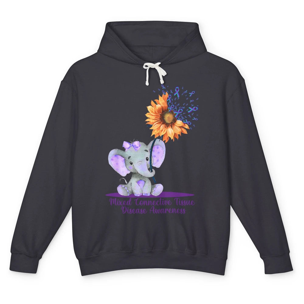 Mixed Connective Tissue Disease Baby Elephant Sunflower Unisex Lightweight Hoodie