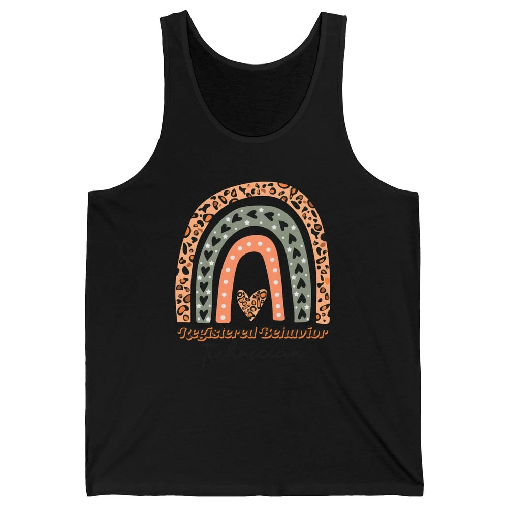 Boho Rainbow Registered Behavior Tech RBT Behavior Therapist Unisex Jersey Tank