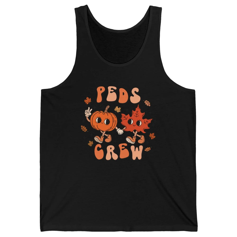 PEDS Crew Fall Pediatric Nurse Autumn Thanksgiving Medical Unisex Jersey Tank