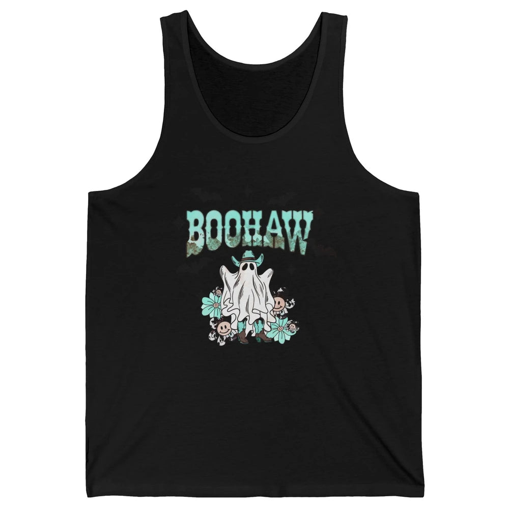 Retro Cowboy Ghost Boohaw Boot Scooting Western Halloween Unisex Jersey Tank