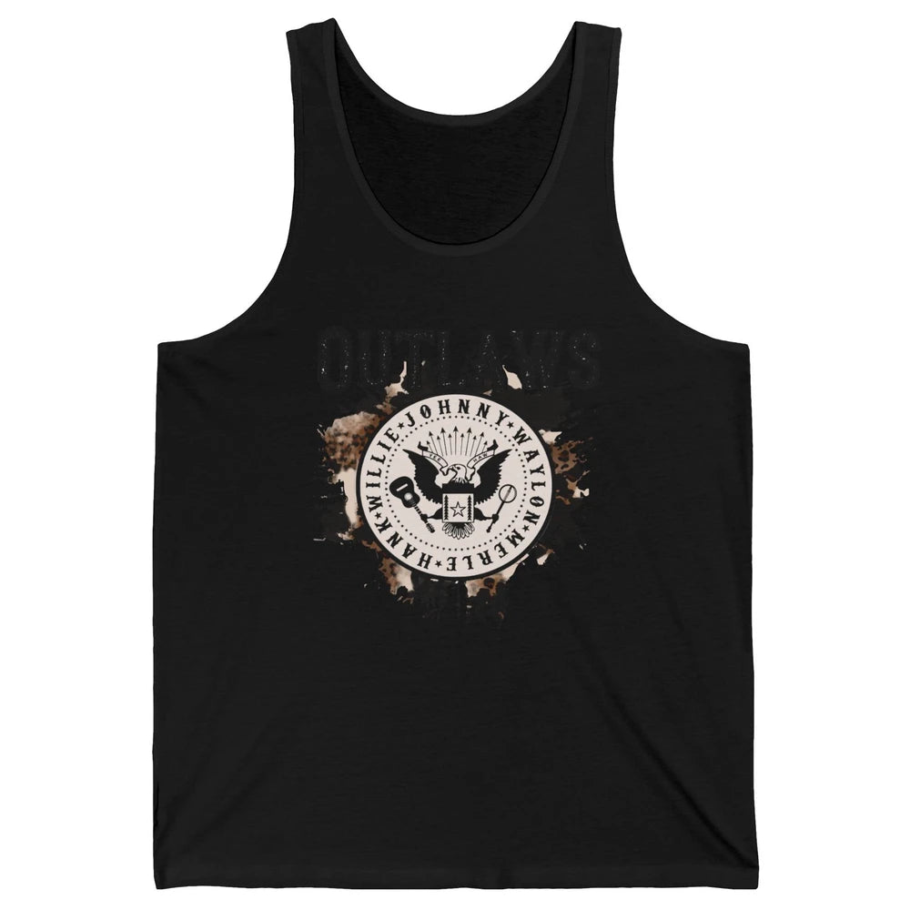 Retro Cowboy Bird Outlaws Western Country Music Cowgirl Unisex Jersey Tank