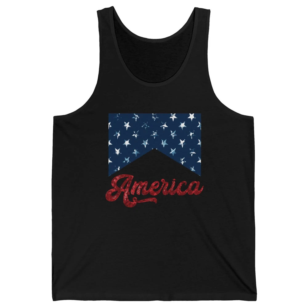 Retro America 4th Of July Independence Day Western Patriots Unisex Jersey Tank