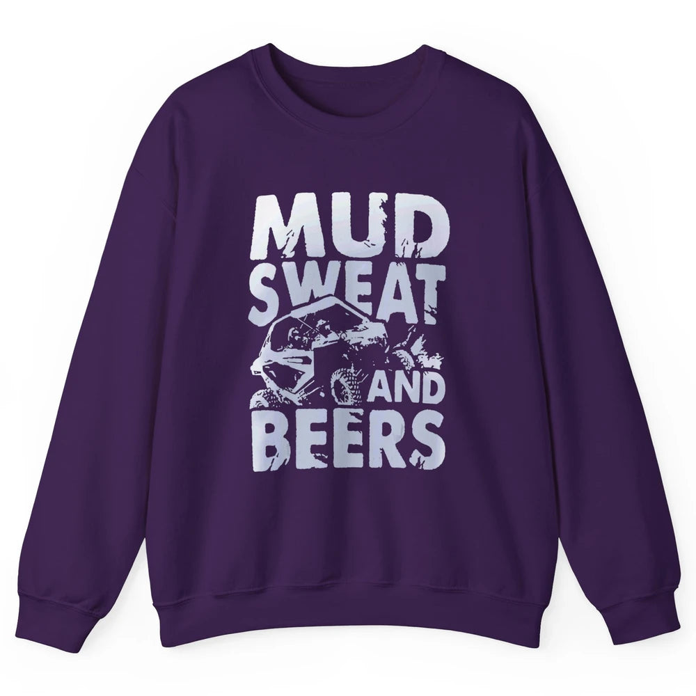 Mud Sweat And Beer Racing Rider UTV Retro ATV SXS Offroad Unisex Crewneck Sweatshirt