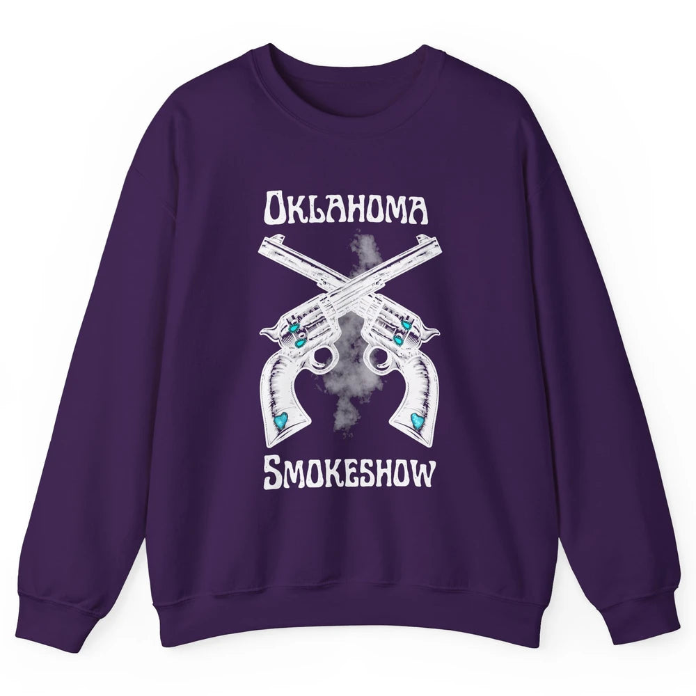 Retro Cowgirl Oklahoma Smokeshow Western Country Small Town Unisex Crewneck Sweatshirt