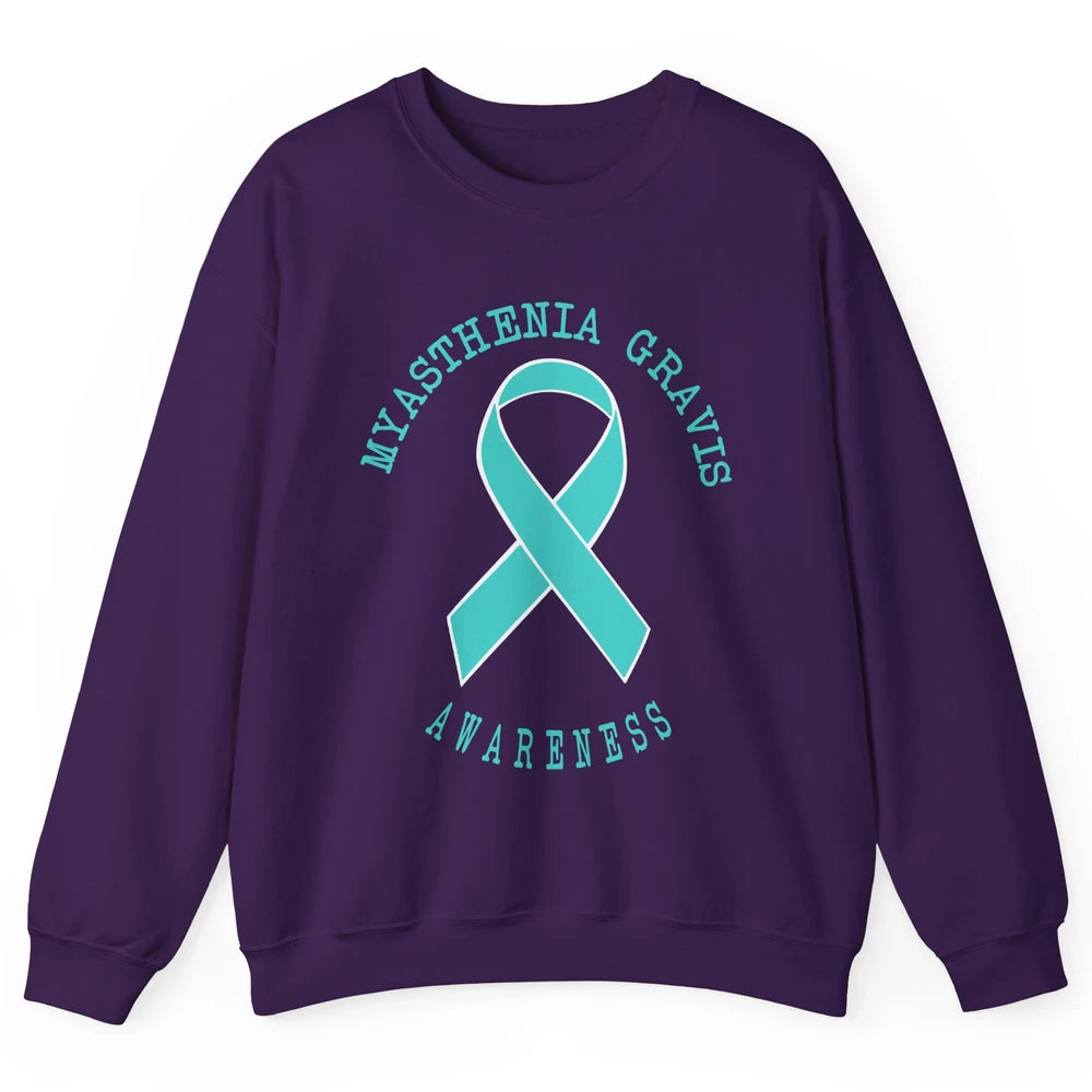 Myasthenia Gravis Awareness Ribbon Neuromuscular Disease Unisex Crewneck Sweatshirt