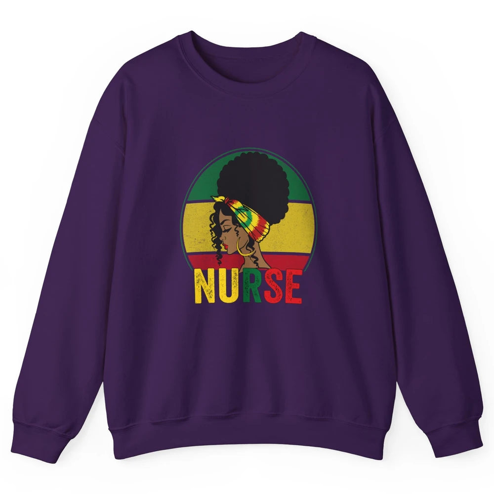 Black History Month Nurse Registered Black Women Medical Unisex Crewneck Sweatshirt