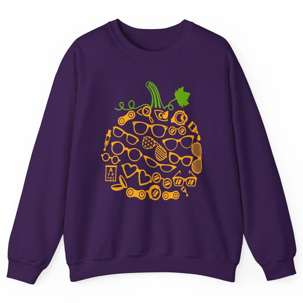 Optometry Glasses Pumpkin Halloween Optometrist Optician Unisex Crewneck Sweatshirt
