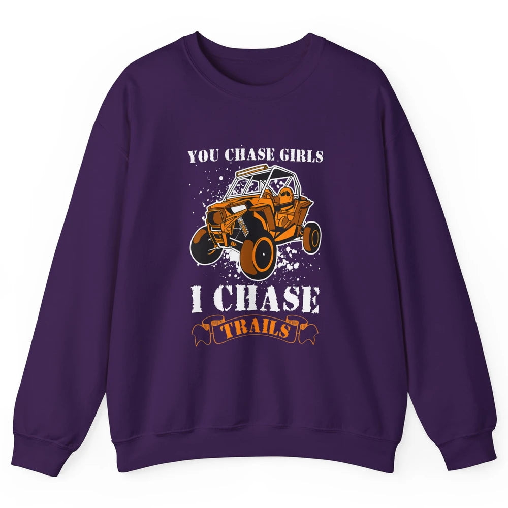 Retro Chase Trails Mud Rider Dirty UTV SXS Rider Offroad Unisex Crewneck Sweatshirt