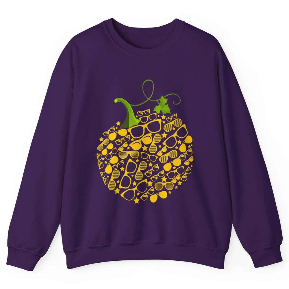 Pumpkin Glasses Optometry Optician Halloween Spooky Season Unisex Crewneck Sweatshirt