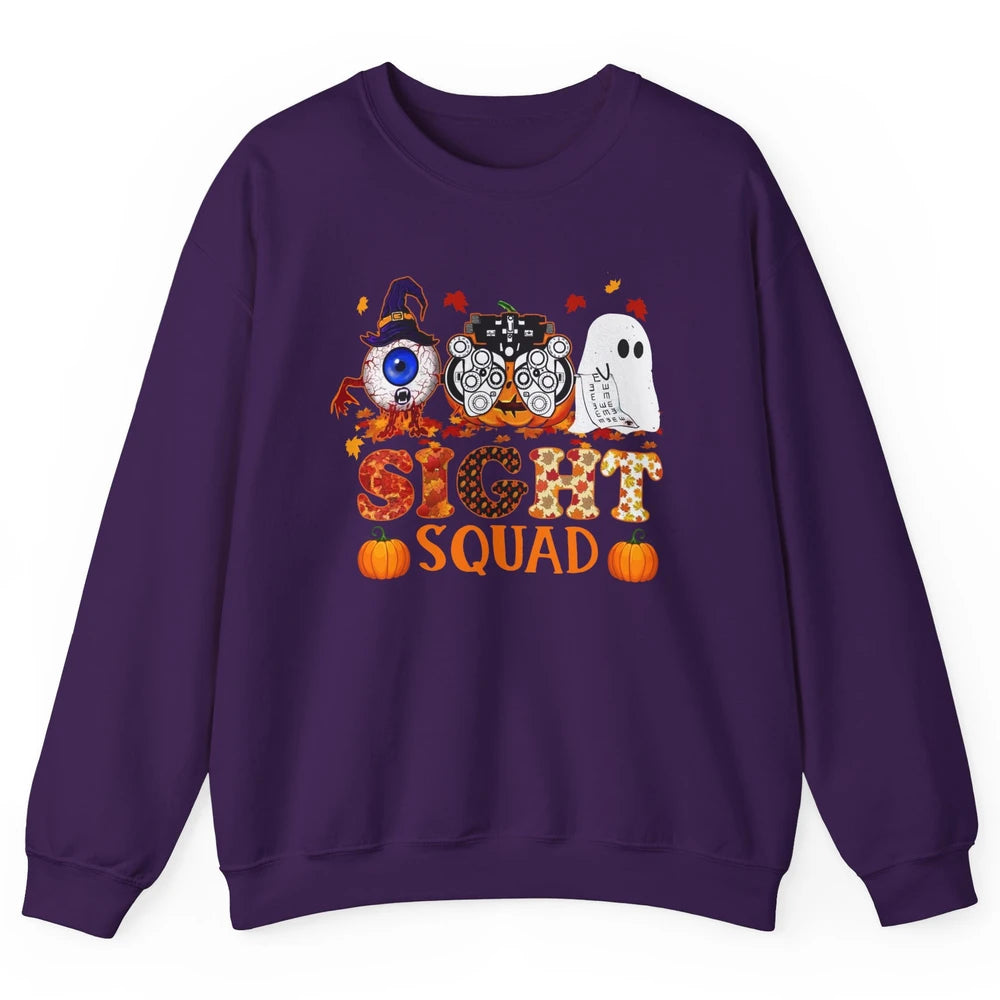Optometrist Halloween Sight Squad Witch Pumpkin Optician Unisex Crewneck Sweatshirt