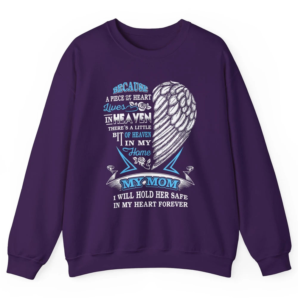 My Mom In Heaven Angel Wings Mother In Memories My Guardian Unisex Crewneck Sweatshirt
