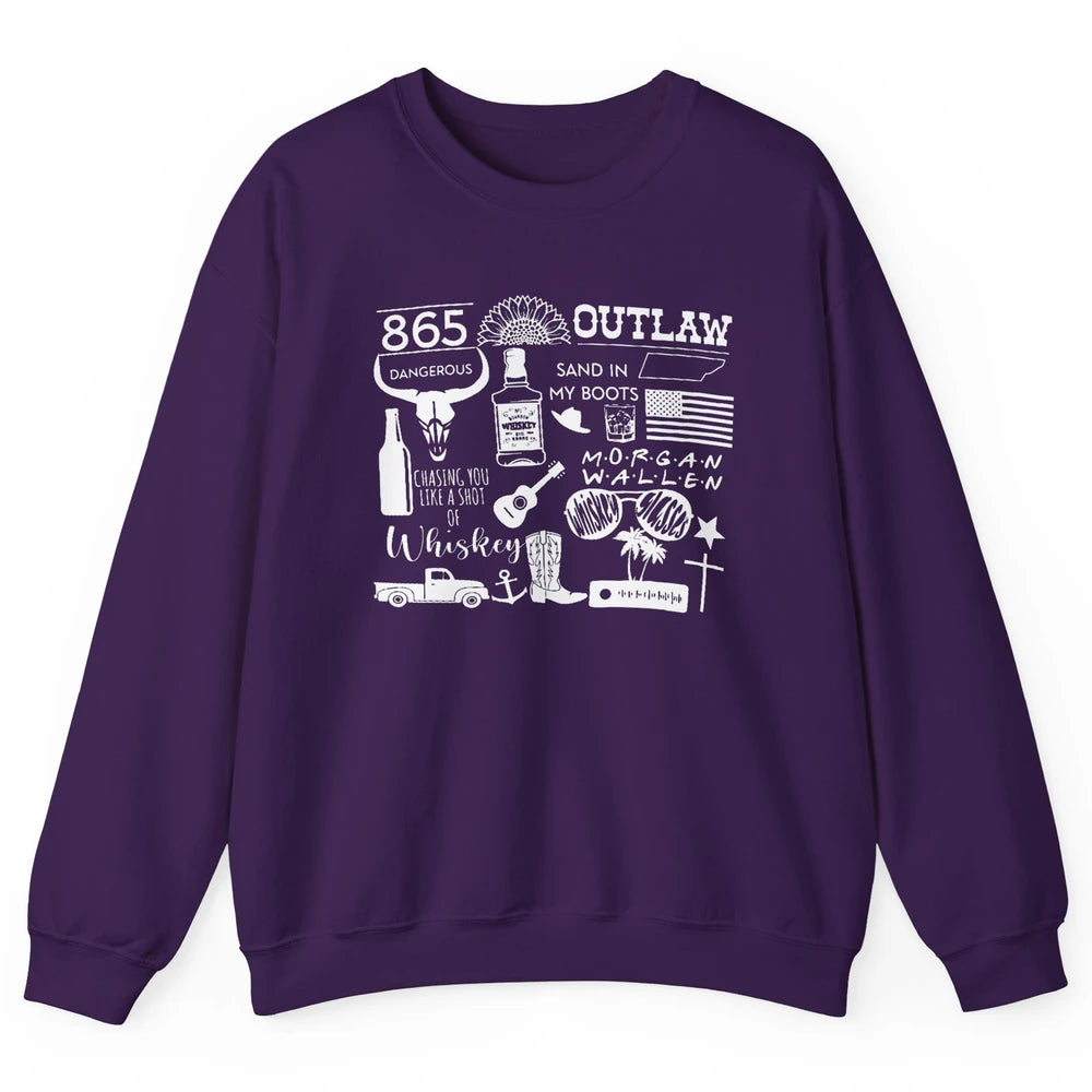 Retro Cowboy Boot Hat Sand In My Boots Western Country Music Unisex Crewneck Sweatshirt