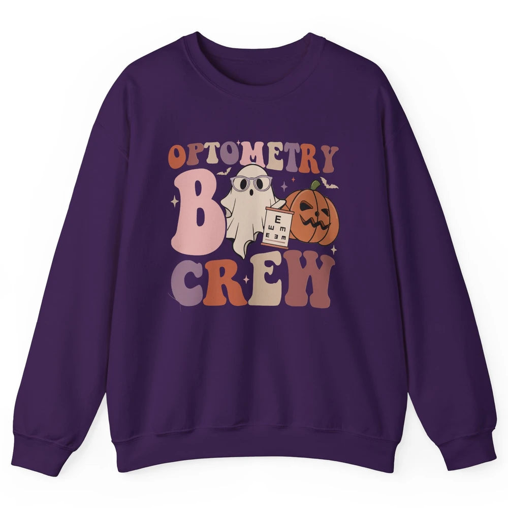 Optometry Boo Crew Halloween Ophthalmic Tech Optometrist Unisex Crewneck Sweatshirt