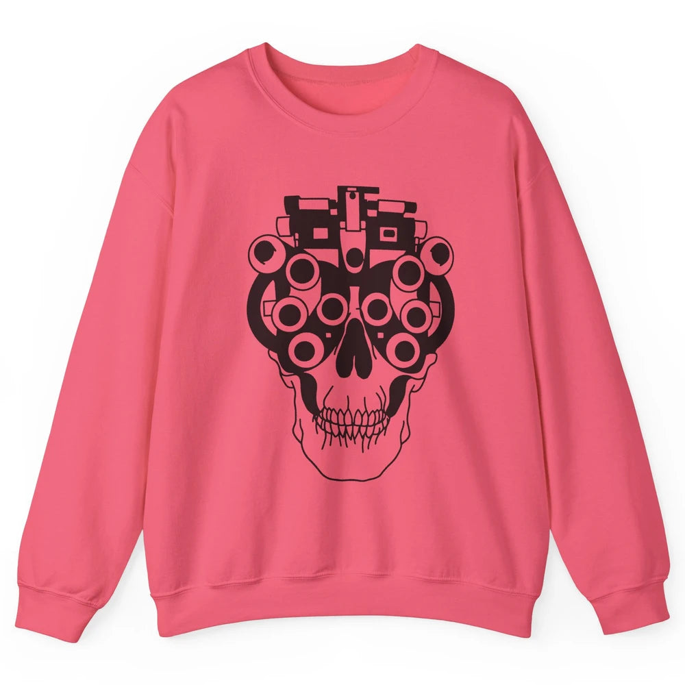 Phoropter Skeleton Optometrist Optician Halloween Optometry Unisex Crewneck Sweatshirt