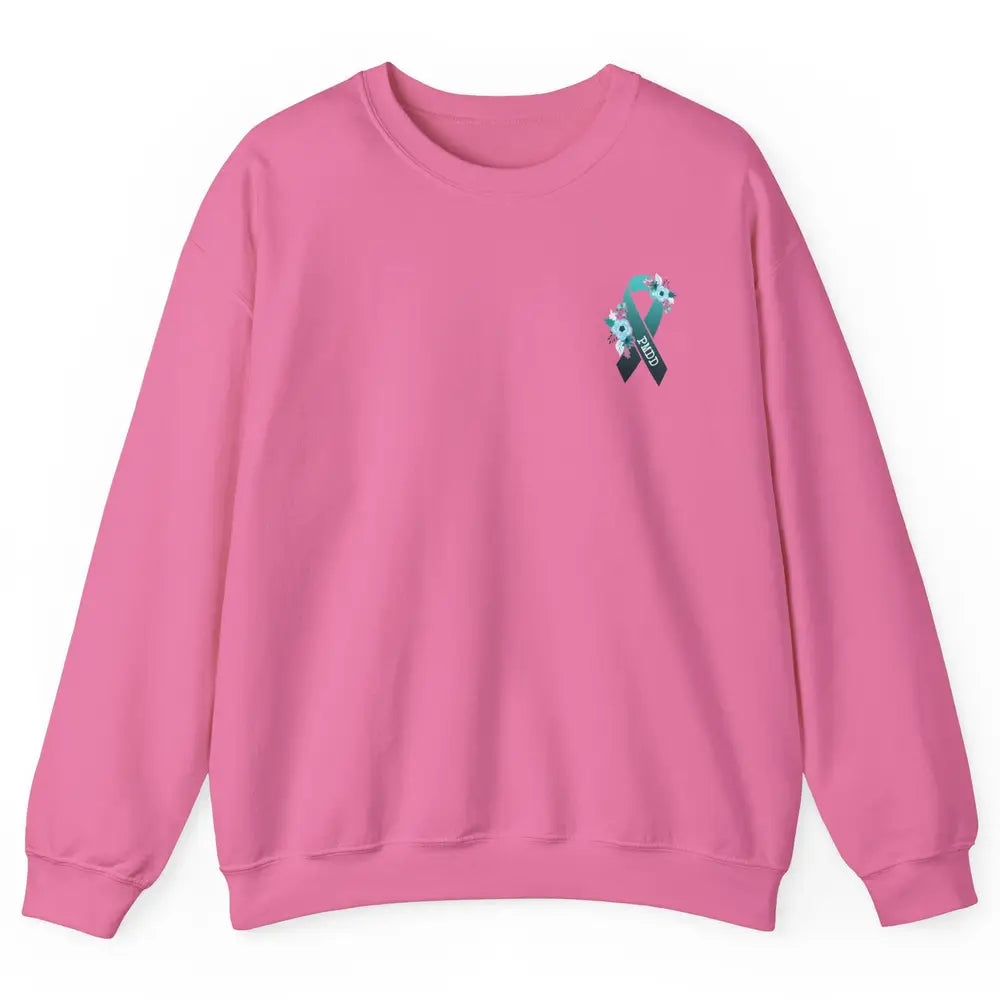Premenstrual Dysphoric Disorder PMDD Awareness Ribbon Unisex Crewneck Sweatshirt