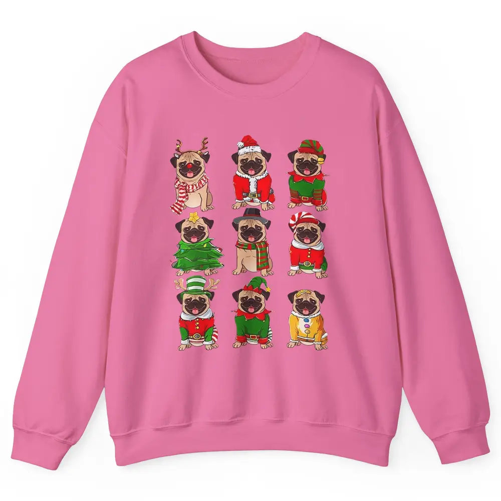 Pug Collection Christmas Santa Pug Dog Christmas Pugmas Unisex Crewneck Sweatshirt