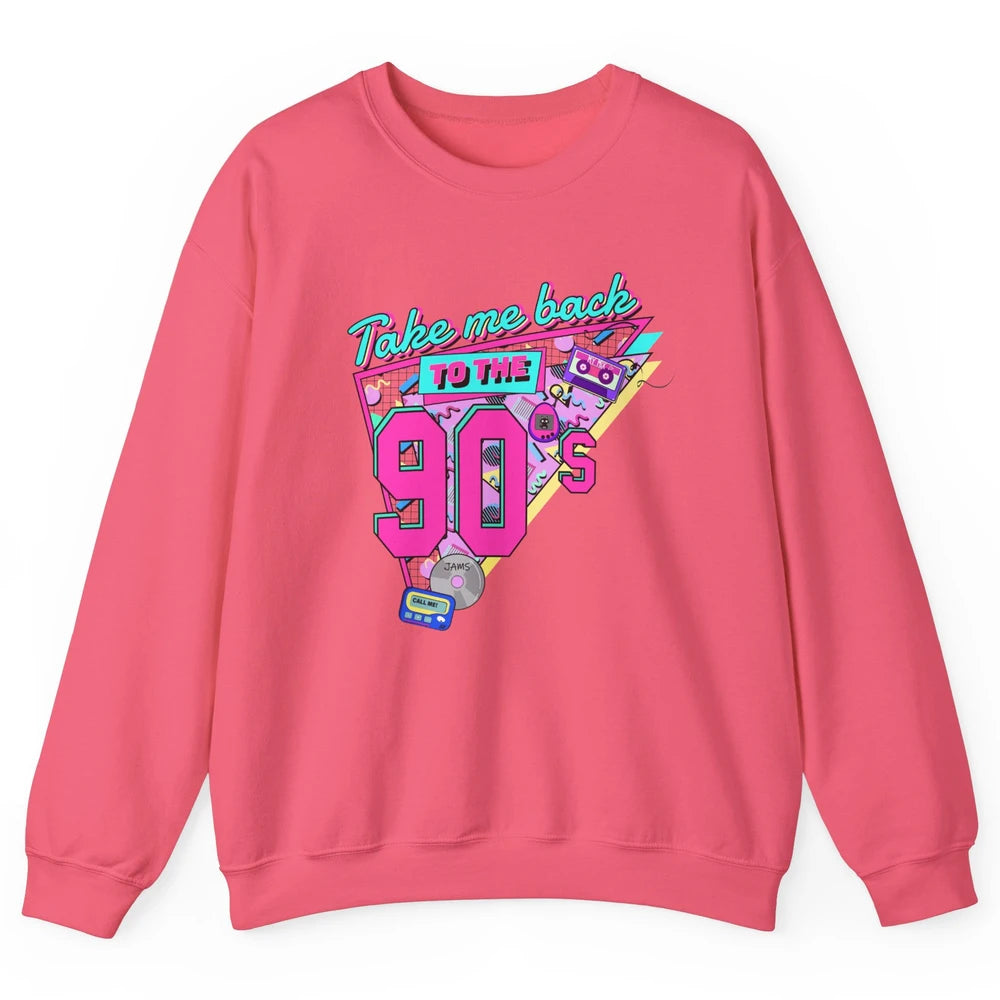 Retro 90s Take Me Back To The 1990s Cassette Made In The 90s Unisex Crewneck Sweatshirt