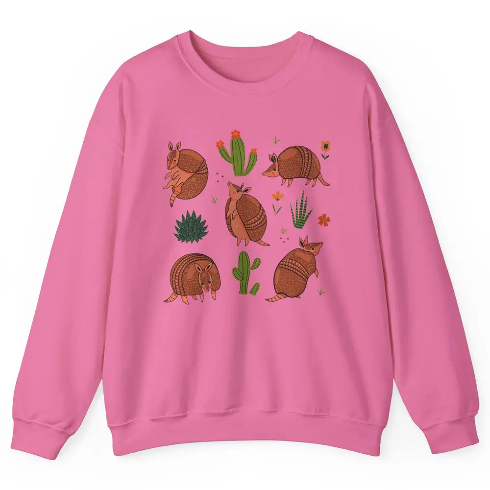 Retro Desert Armadillo Just An Armadillo Girl Western Animal Unisex Crewneck Sweatshirt