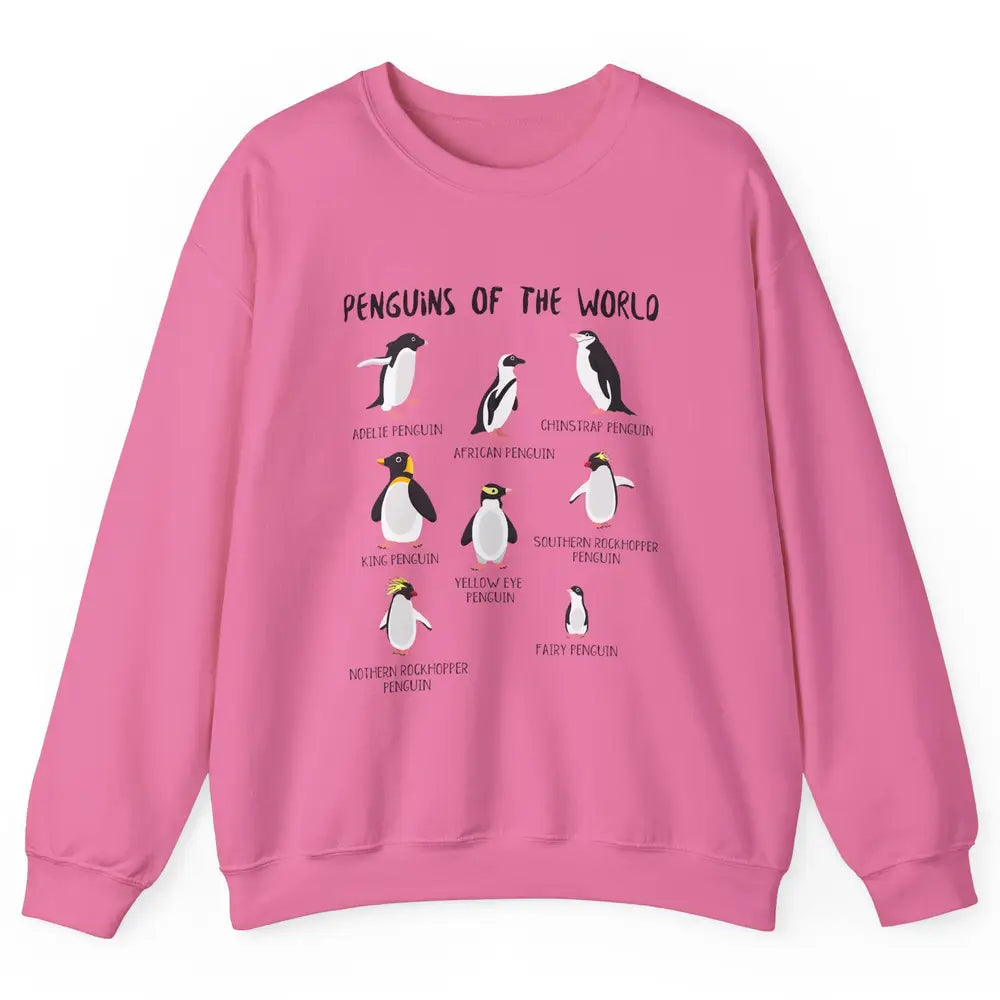 Penguins Of World With Headband Baby Penguins Wild Animal Unisex Crewneck Sweatshirt