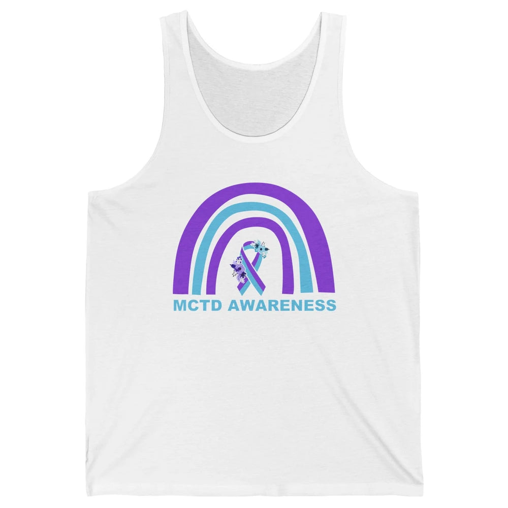 Mixed Connective Tissue Disease Awareness MCTD Floral Ribbon Unisex Jersey Tank