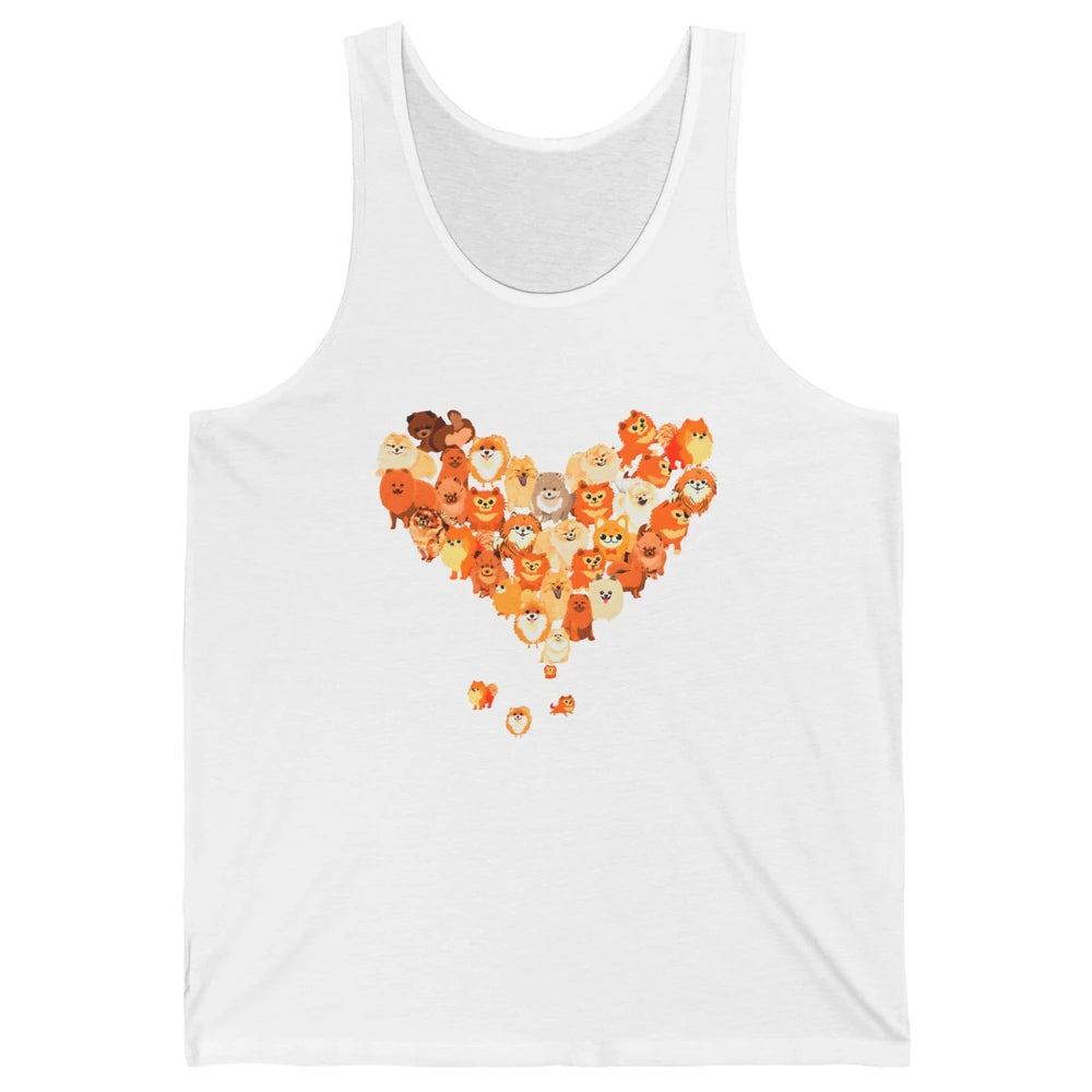 Pomeranian Heart Cute Pomeranian Dog Lovers Gift My Pet Love Unisex Jersey Tank