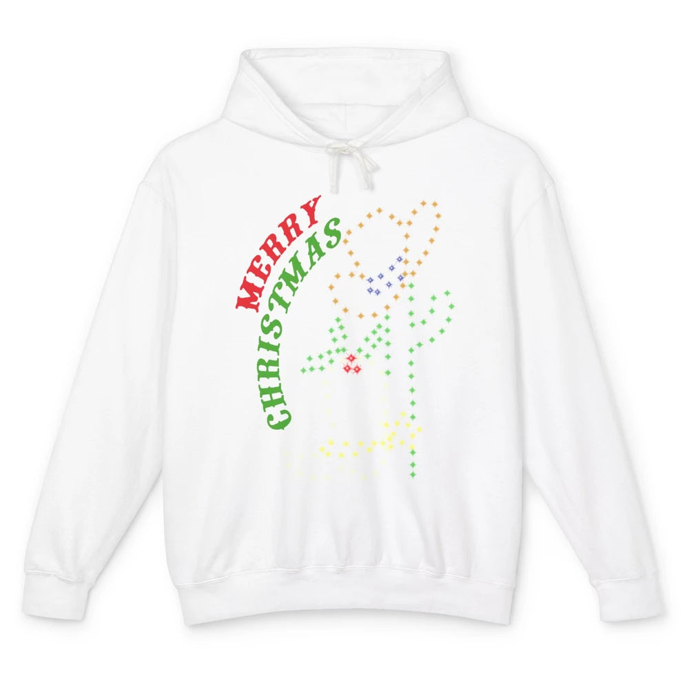 Retro Cowboy Merry Christmas Western Country Cowgirl Costume Unisex Lightweight Hoodie